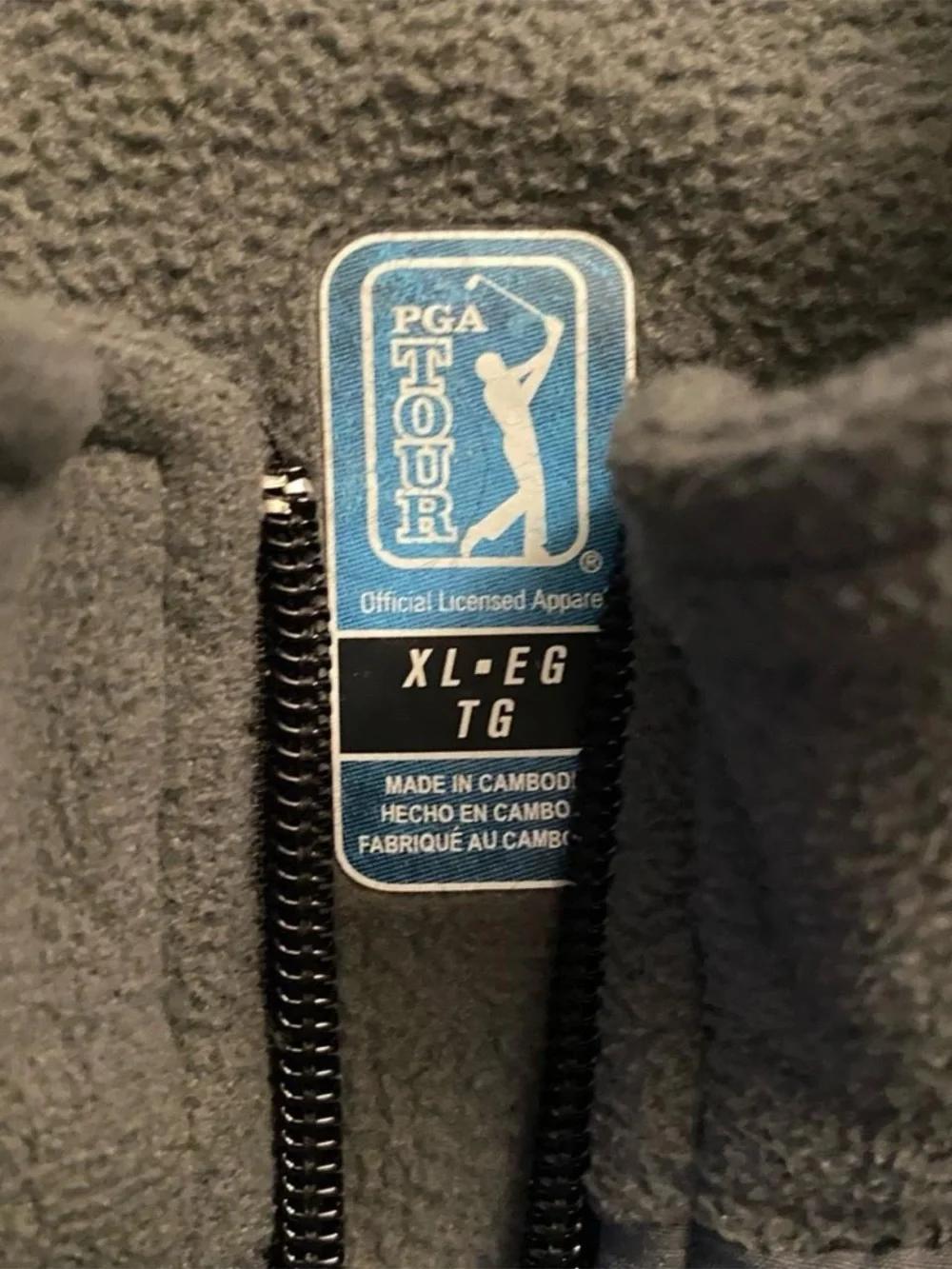 PGA Tour Grey/Green Quarter Zip Sweater Size XL